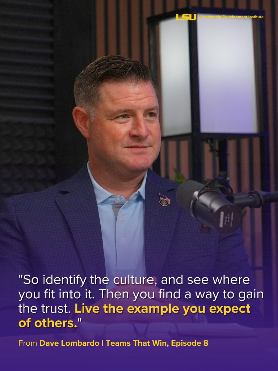 LSU_LDI's tweet photo. You can't go in and say, we're doing it different now."

Dave Lombardo on Episode 8 of Teams That Win.

https://t.co/suPagYkfCf

#Leadership #TeamsThatWin https://t.co/c426WXbMaF
