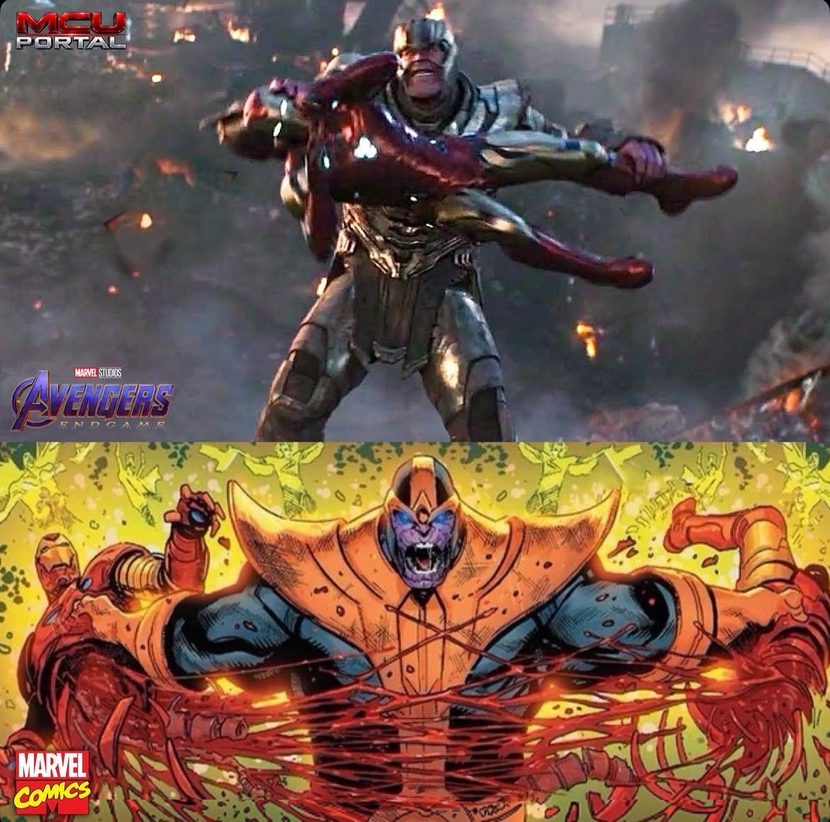 dgknstudio's tweet photo. THANOS / TONY STARK

Thanos mjolniri durdururken asıl yapmak istediği buydu. 

Fakat marvelin büyük bir çocuk kitlesi olduğundan buna kalkışmadılar.

#avengersendgameencore 
#avengersdoomsday https://t.co/YkirUtjyM1