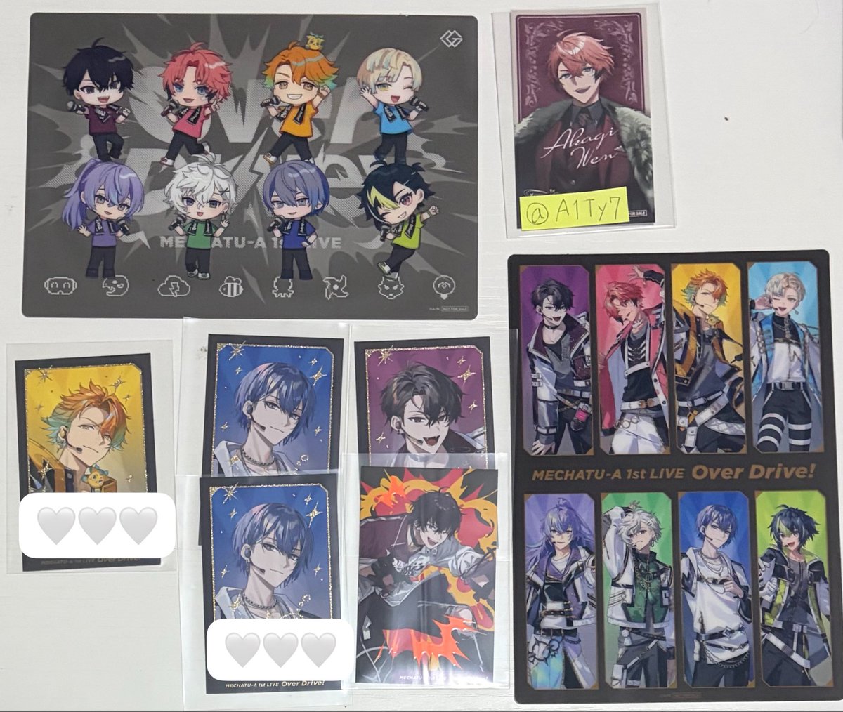 A1Ty7's tweet photo. 【交換】
にじさんじ MECHATU-A めちゃつえー 1st LIVE Over Drive! ランダムカード 特典 Oriens Dytica

譲）画像1枚目

求）画像2枚目
       特典同士

◯郵送での交換
西💜含む方最優先で検討させていただきます。
含まれていない場合はお時間頂戴します。

お気軽にお声掛けください🙇‍♀️ https://t.co/O1YygoG8pN