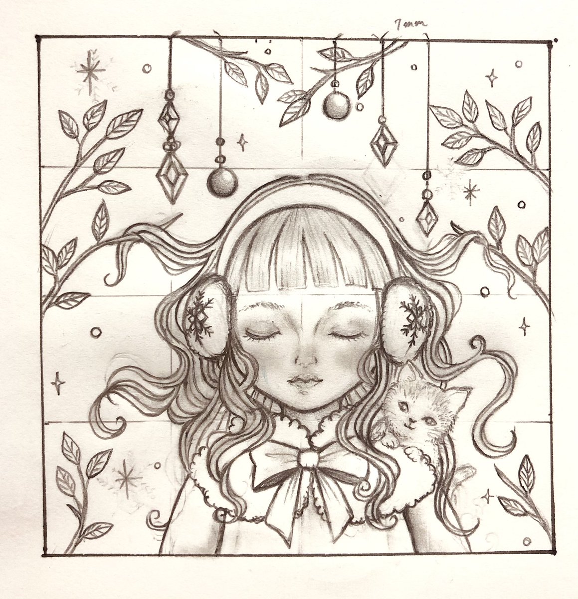 Ninon316's tweet photo. “樹氷の眠り” (下書き)

久しぶりの人物画です.
サイズはミニ色紙の予定..५✍⋆* https://t.co/lySFZkUvfP