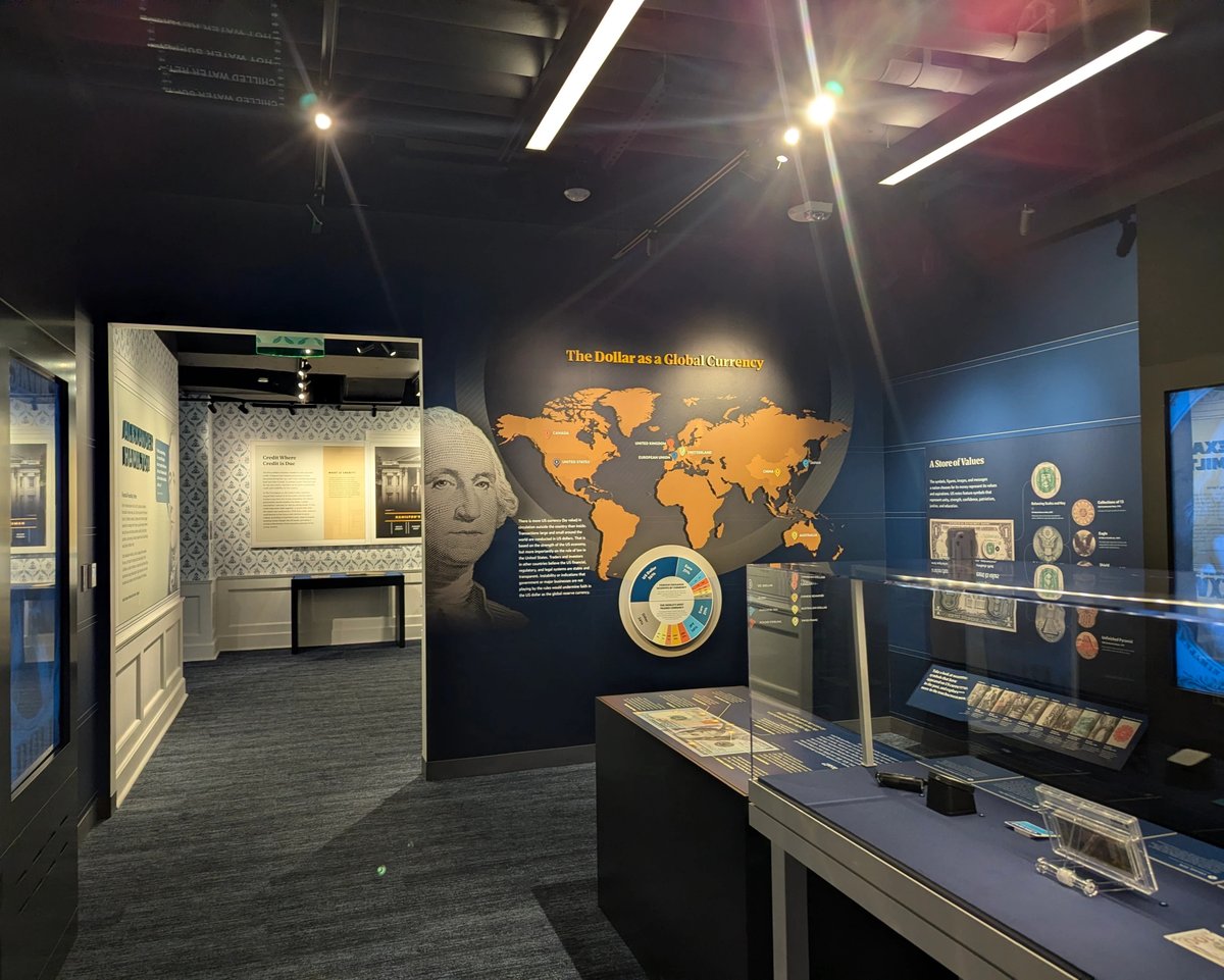 BluEdgeTM's tweet photo. A look inside the Museum of American Finance’s new home in Boston. This gallery highlights how BluEdge helped bring the space to life across six galleries and seven inaugural exhibits through custom fabrication, graphics, and installation. https://t.co/jj1FdCc11w