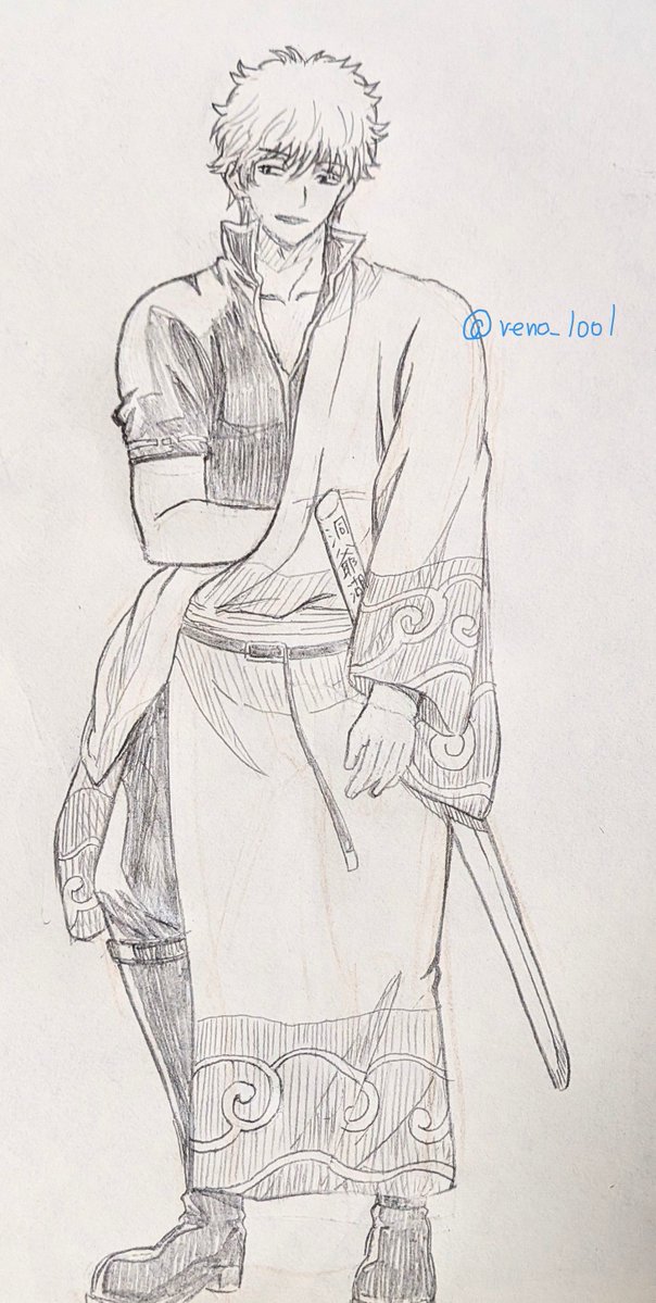 reno_1001's tweet photo. 全身がバランス良く描けるようになったから 坂田を描けるようになろうの会 の恩恵すごい🙏✨ https://t.co/nsEMgnmreh