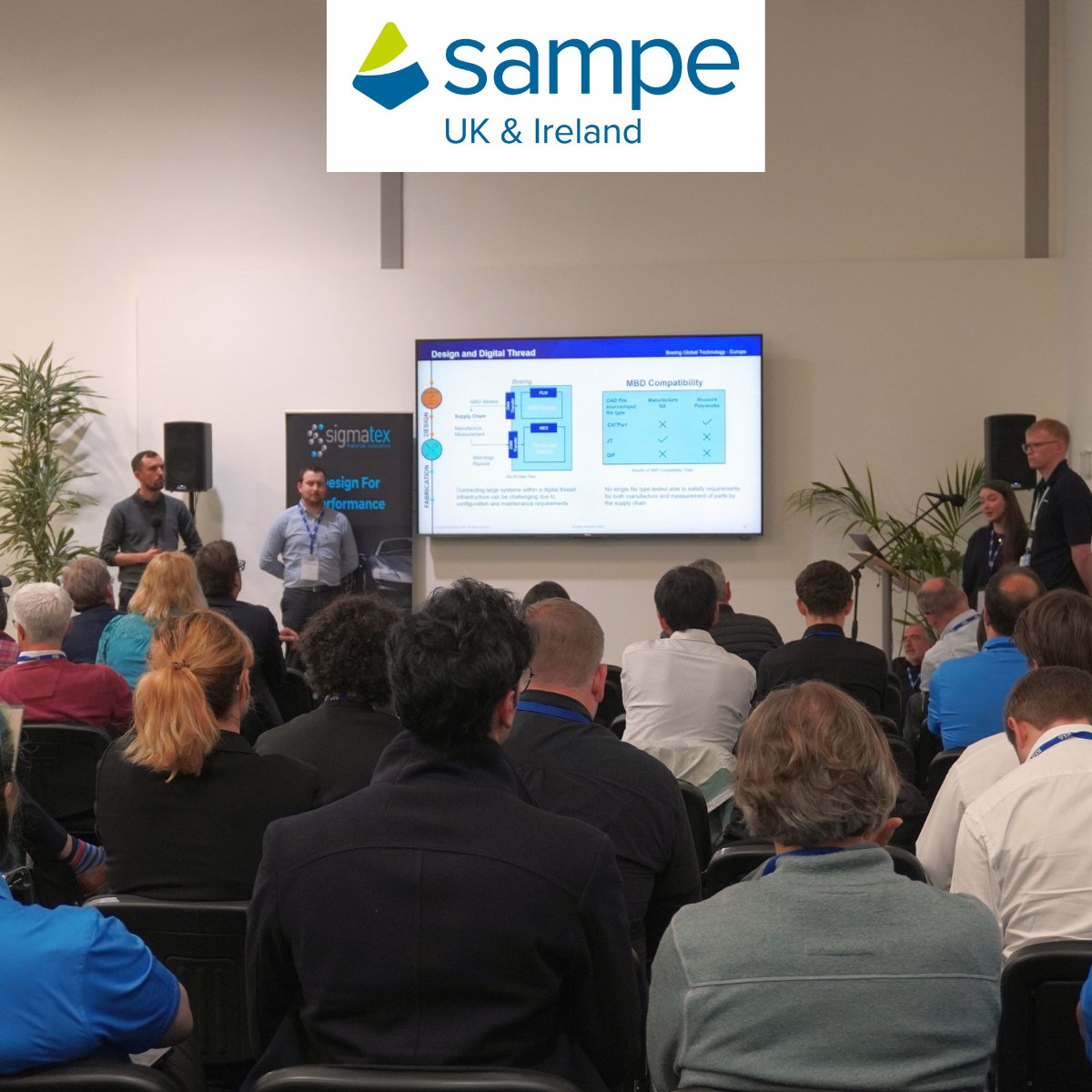 SampeUkic's tweet photo. What happens when the digital thread connects the entire manufacturing lifecycle?

At the SAMPE UK &amp; Ireland Annual Conference 2026, Boeing’s Project DELTA explored how digital technology can support design, fabrication, assembly and delivery.

#SAMPEUKIC #DigitalManufacturing https://t.co/3lhtN5dHnb