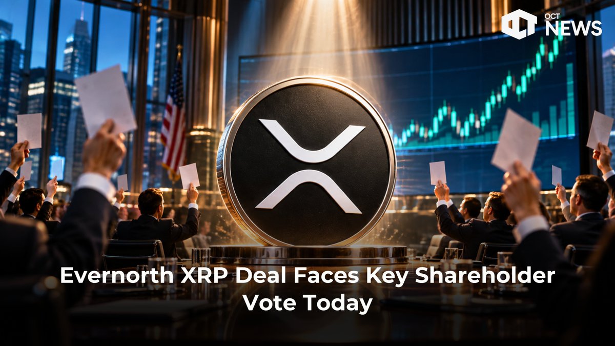 news_oct's tweet photo. Evernorth XRP explained with details on the XRPN Nasdaq listing, shareholder vote, XRP treasury, merger, capital raise and key dates.

Read More👇
https://t.co/M2jjWmAYJE https://t.co/66Xfqyr8Ee
