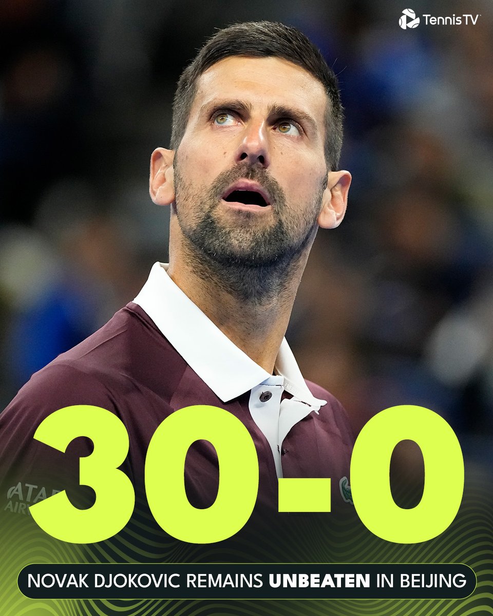 TennisTV's tweet photo. Thirty love 😉

@DjokerNole #ChinaOpen https://t.co/kxuyxd4J4u