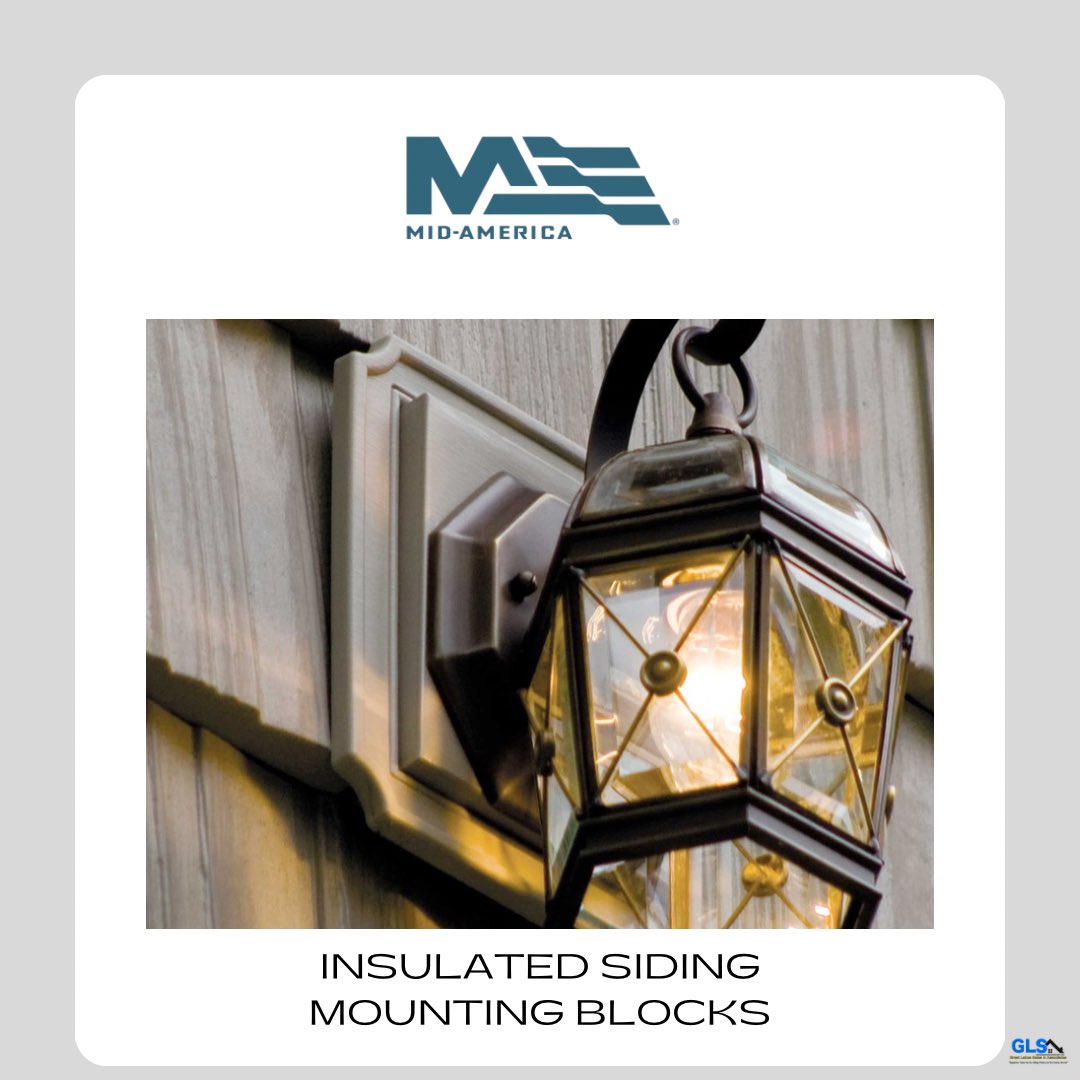 LakesSales's tweet photo. The mounting blocks by Mid-America from Westlake Royal Building Products are ideal for concealing cut ends and providing a flat, uniform surface on lap siding or stone to mount fixtures, outlets, spigots and more.
#midamerica #greatlakessales #westlakeroyalbuildingproducts https://t.co/jFRhbXv29Q