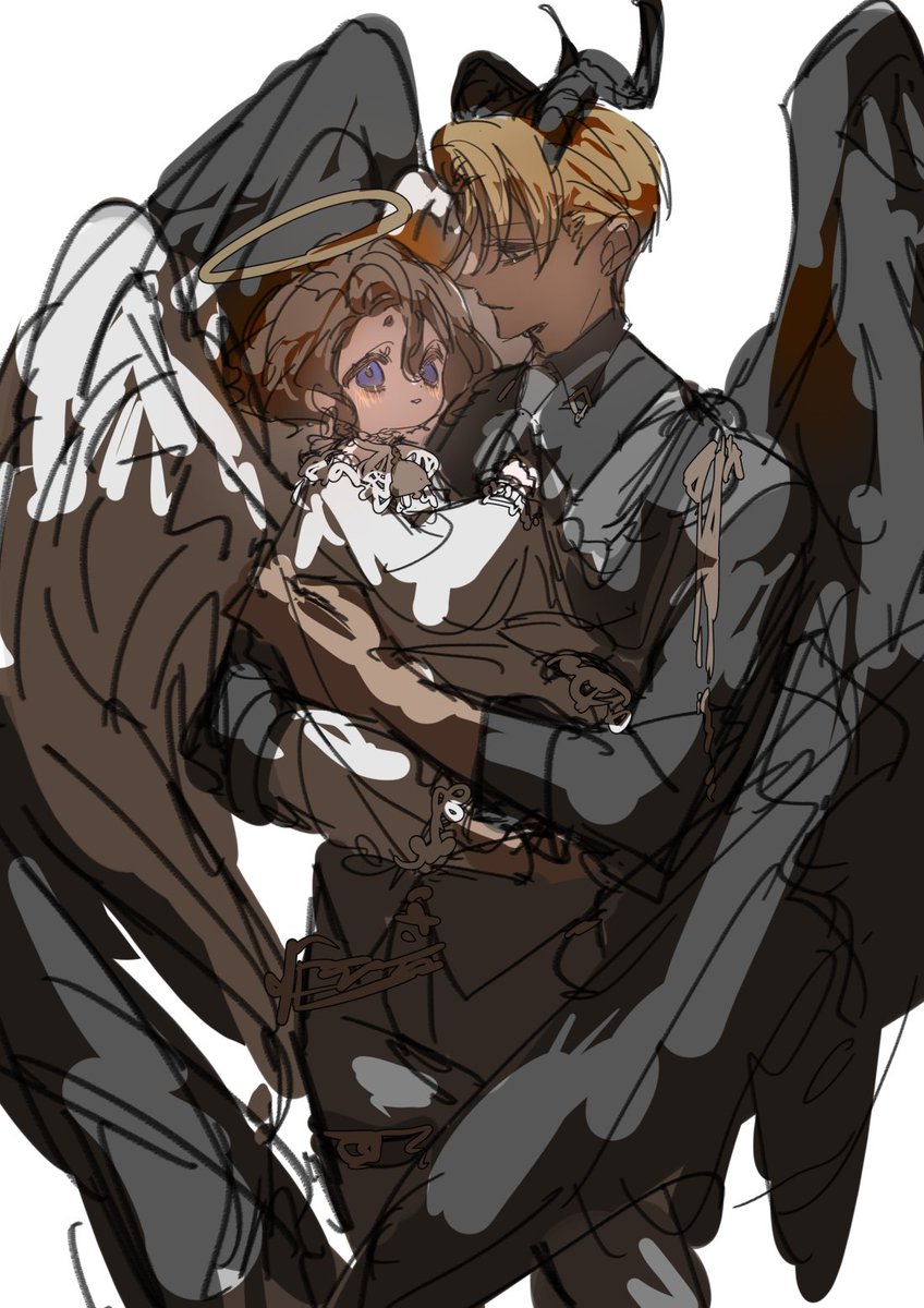 17sz6's tweet photo. 秋　天使悪魔パロ https://t.co/fDoTbs4nh3