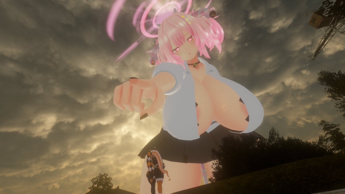 TrashOmegaVR's tweet photo. There's no clever comment here but these pics were taken by @Itsdeadlocksss featuring some weird fuckin goat thing (@devolverG) also futa vid ver rolled up on blue 💙 https://t.co/P6YUjfqr7X