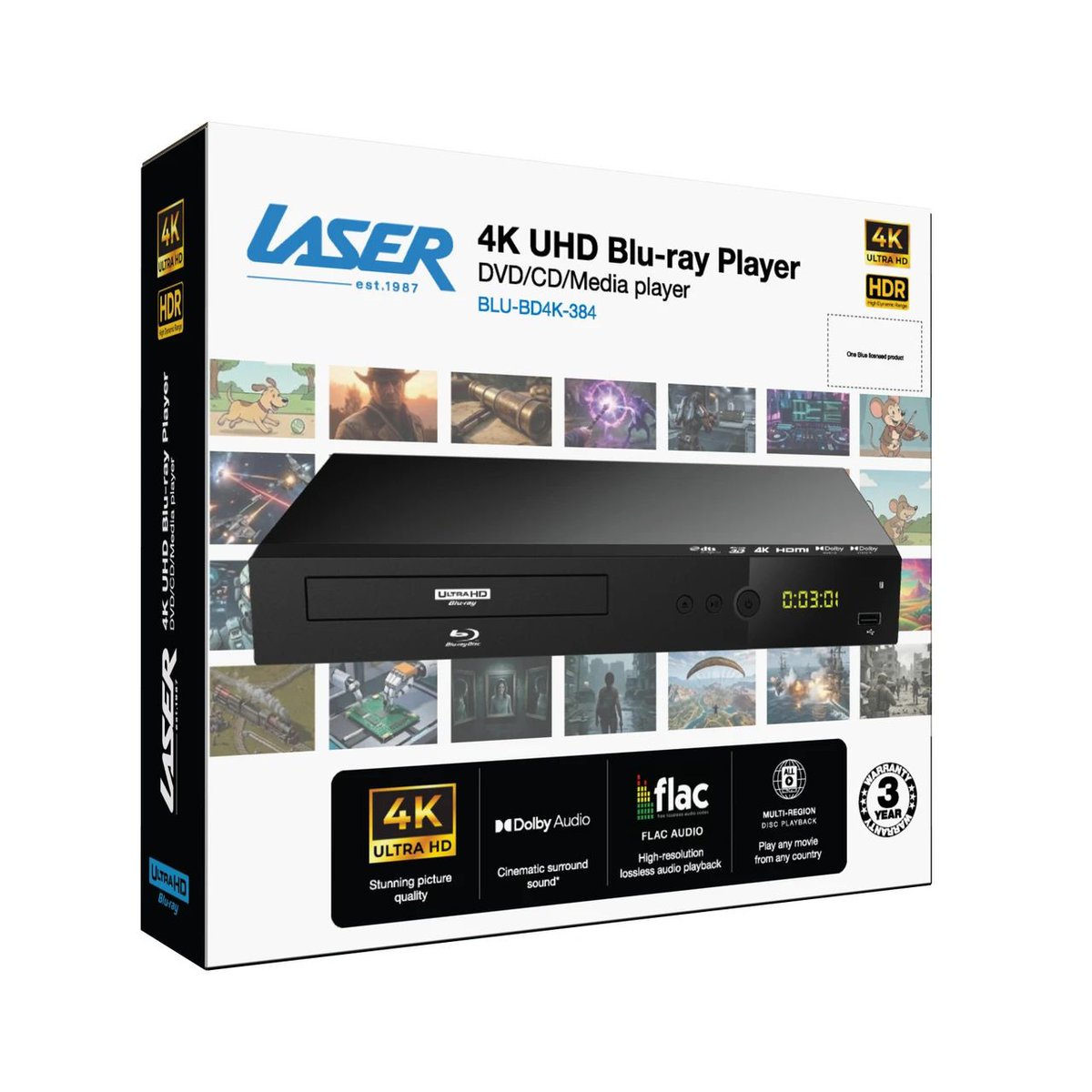 hdnumerique's tweet photo. 📀🔥 Nouveau lecteur #4K #UltraHD #Bluray en 🇦🇺 : Laser lance le BLU-BD4K-384, dézoné et taillé pour l’import ! 
👁️ INFO : https://t.co/tCqdSihgEe
✅ HDR10 + Dolby Vision, dézonage natif Blu-ray/DVD 
 📅 Sortie 🇦🇺 le 30 novembre 2026 (~310 € / 499,95 AUD) https://t.co/zCA2H3J7q0