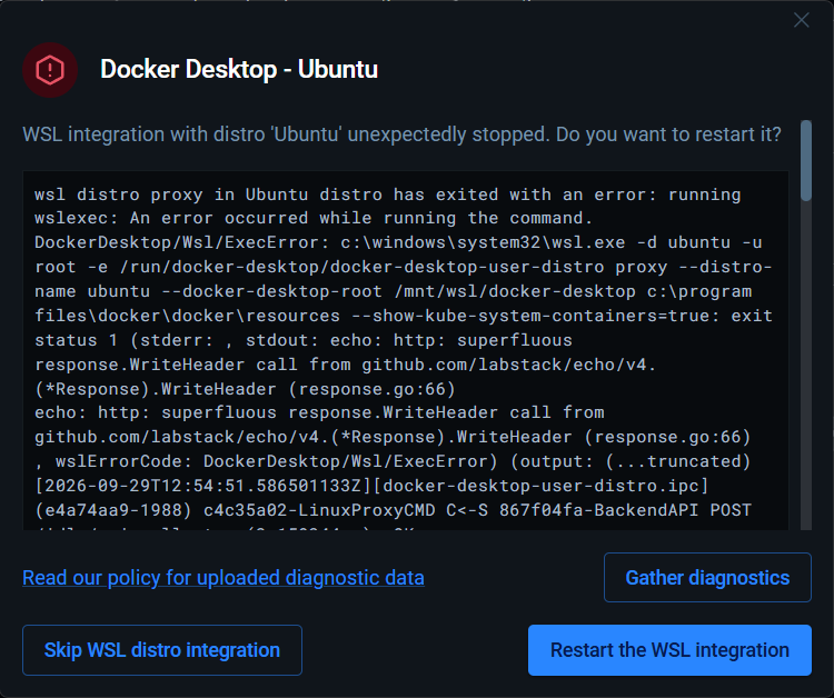 danvy's tweet photo. WSL was my favorite feature added to Windows for years.
Despite some network problems in the early days, it's been a massive addition to the developer experience.
For a few months now, I have more and more crashes. Sometimes a restart of the service "solve" the problem 1/2 https://t.co/SuUQGkQg0O