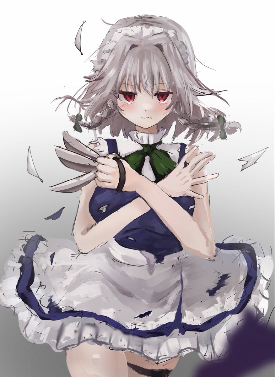DEKAIINULOVE's tweet photo. ボロ絵咲夜さんすき https://t.co/P0TQx7NAA8