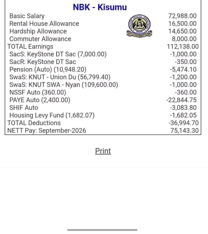 ivymuthe's tweet photo. This is a payslip of a teacher who has a PhD. Teachers are underpaid in this country — even with a PhD you can’t take home 200k per month. https://t.co/YBhkMoMWER