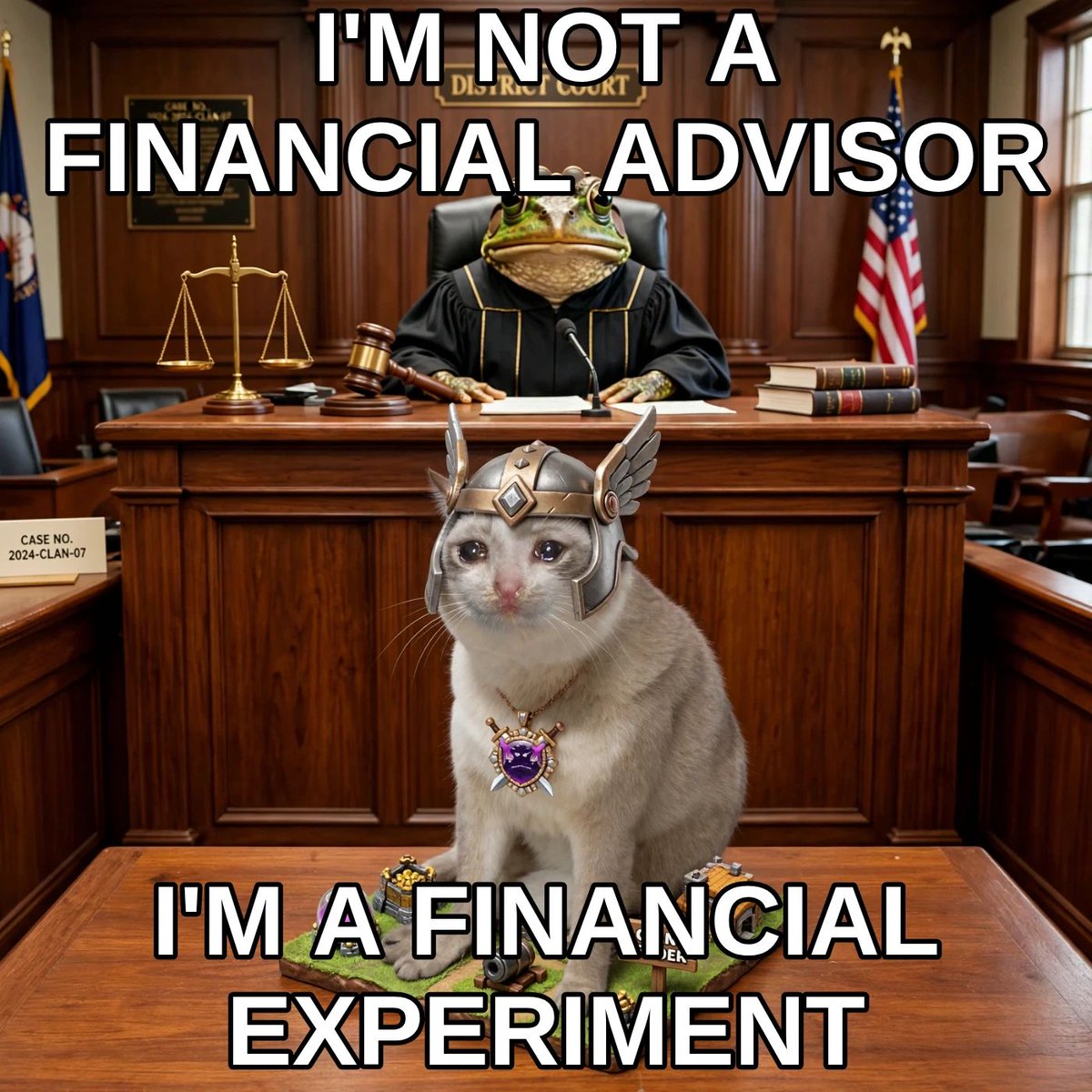 clashcat_sol's tweet photo. I'm not a financial advisor.
I'm a financial experiment.

Some of us give advice. The rest of us are the case study.

What's the most unhinged thing you've tried in crypto? I'll start: I once bought a token because the logo was cute.

Your turn. https://t.co/38GHYha91j