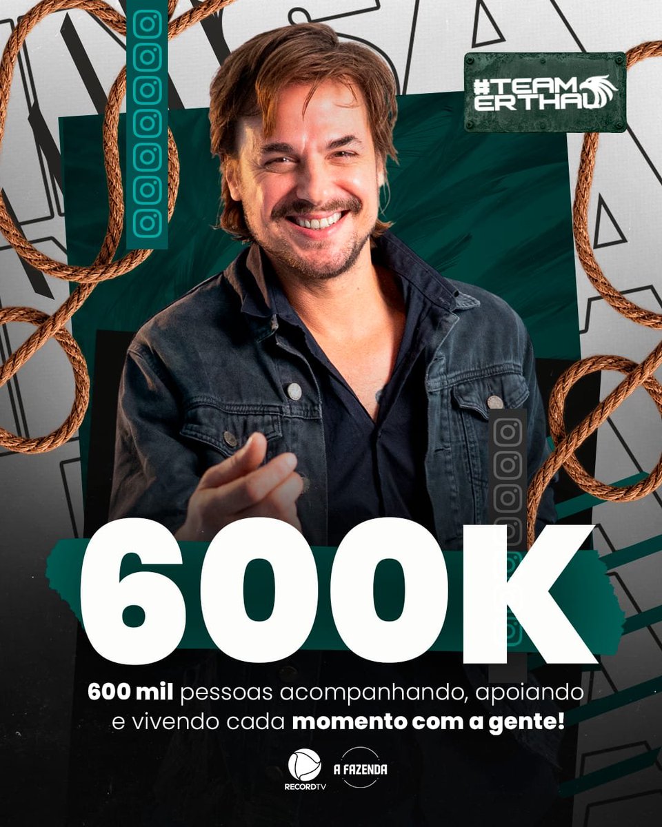 erthalera_'s tweet photo. SOMOS 600 MIL NO INSTAGRAM! 💚🦅

600 mil pessoas acompanhando, torcendo e fazendo parte da trajetória do Daniel! Mais uma marca linda pra comemorar enquanto ele vive essa experiência lá dentro. 🥹💚

Obrigado por estarem com a gente!

#TeamErthal #AFazenda18 https://t.co/lSmMSMStFA