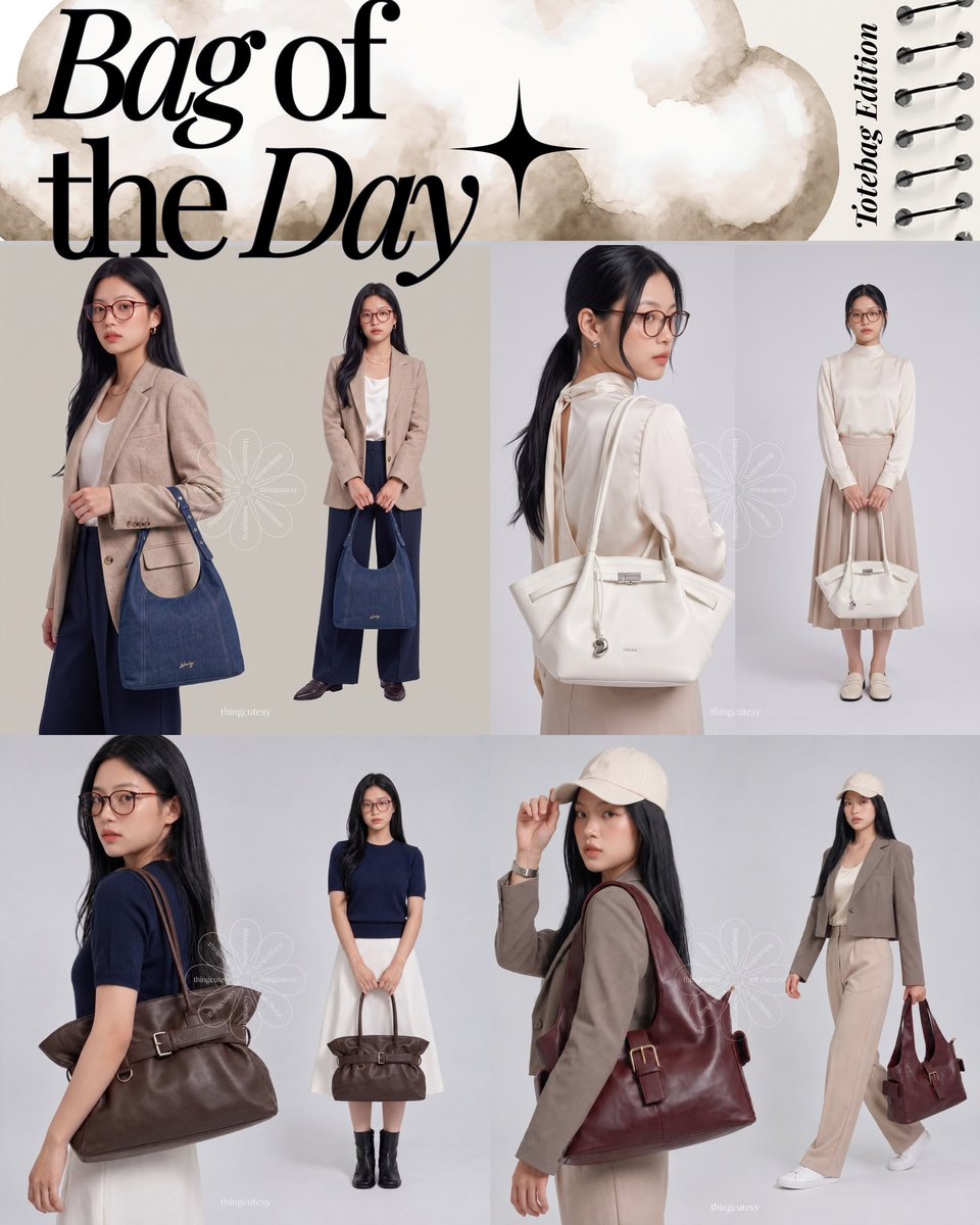 thingcutesy's tweet photo. 💼 REKOMENDASI TAS — TOTE BAG EDITION 💼

#rekomendasitas #totebag https://t.co/IMDpVOeIHb