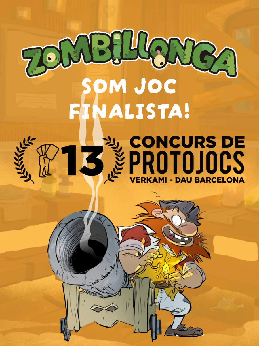 Megaludica's tweet photo. 💣 Notícia bomba 💣  #Zombillonga és joc finalista al 13è Concurs de Protojocs Verkami DAU Barcelona!

No sabem ni com dir-ho sense sonar cursis, però ens fa una il·lusió tremenda. Queda't per aquí, que el Verkami s'apropa...

Gràcies @verkami - @verkamiCAT  🙏🫶 https://t.co/QO3iLlGp8Y