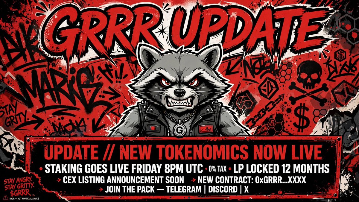 Angryracoooon's tweet photo. 🦝 GRRR UPDATE 🦝

GRRR Army is getting ANGRY.

✅ Trending on https://t.co/ricfVv6y6i
✅ GRRR memes everywhere
✅ Army growing every hour

We don't do utility. We do GRRR.

Next stop: 1000 GRRR soldiers.

GRRR. GRRR. GRRR.

$GRRR | C8X2bawdoz3xXEUumbYMuxNqAhpY9pN1fFoW1pgKpump https://t.co/AoYgItFS8t