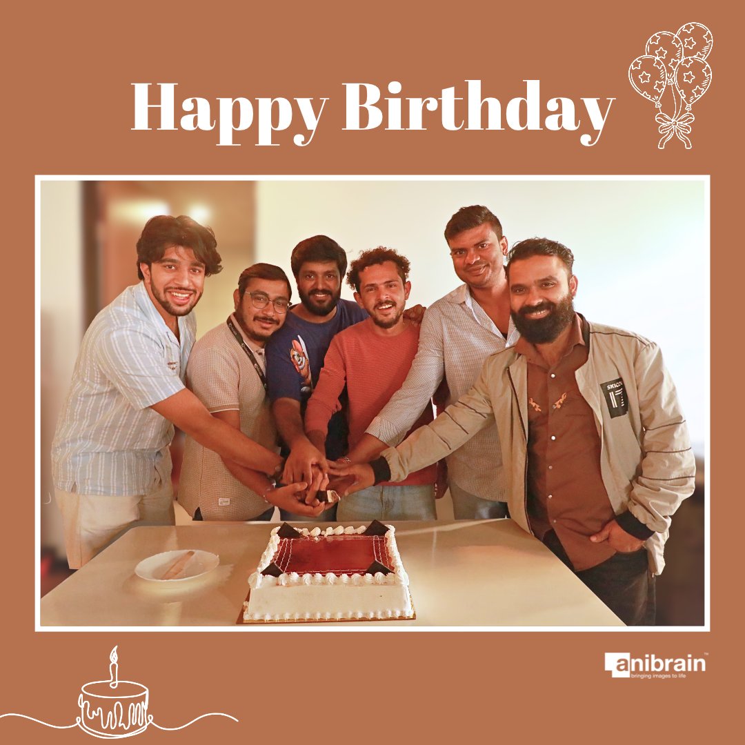 AnibrainVFX's tweet photo. Celebrating our September birthdays at the office! 🎂
A big shoutout to our wonderful team members.
Wishing you a year filled with success, happiness, and new achievements ahead.

#anibrain
#septemberbirthdays 
#officecelebration
#happybirthday
#septemberborns https://t.co/q9AR5oLGPj