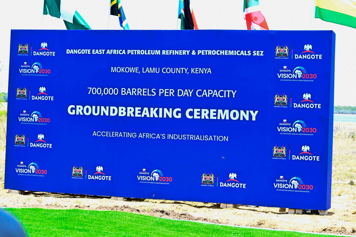 KagutaMuseveni's tweet photo. I thank President William Ruto for inviting me to Lamu County, for the groundbreaking ceremony of the Dangote East Africa Petroleum Refinery.
I am happy to see Africa waking up and moving away from the 70-year betrayal of exporting raw materials. Mr Dangote, who started as an importer and has become a national and continental asset, is a good example of the transformation we need.