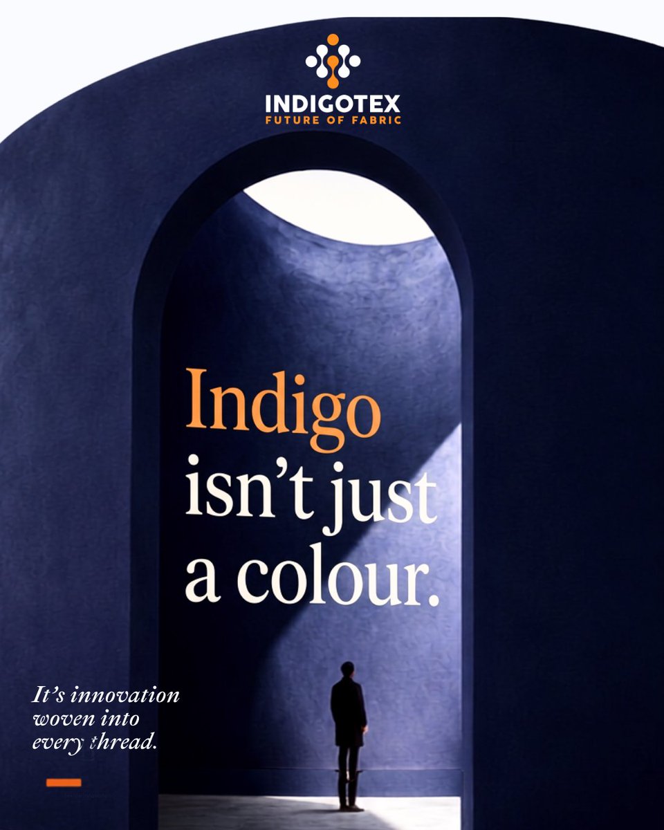 Indigotexpvtltd's tweet photo. Indigo isn’t just a colour. It’s a legacy of craft, a language of innovation, and a canvas for what comes next.
At IndigoTex, we take that legacy beyond the familiar — engineering new possibilities into every thread.
#IndigoTex #FutureOfFabric #TextileInnovation #FabricInnovation https://t.co/A40LgQe92K