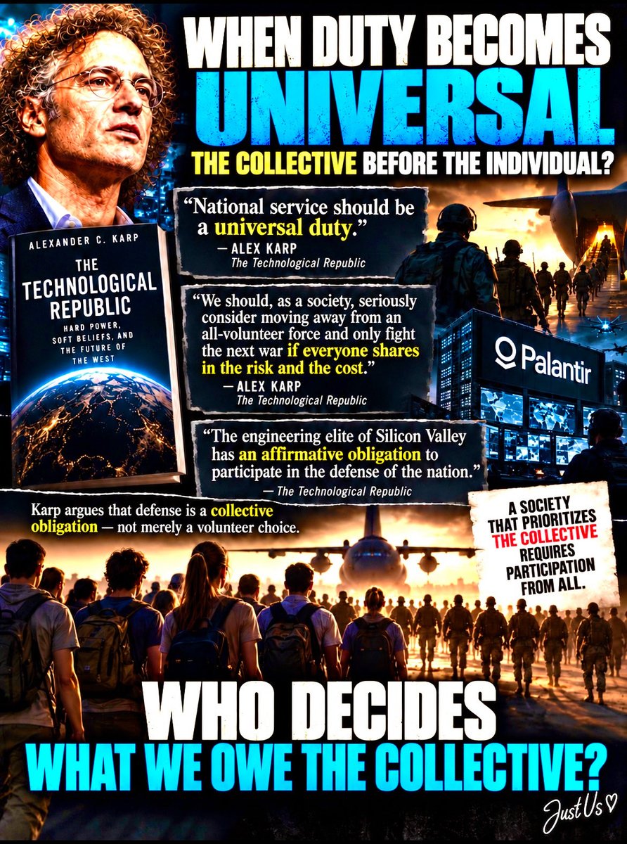 Justus2T3nd's tweet photo. #MilitaryService #CollectiveService
#Mandatory #Technocracy
#MenAndWomen18to30 #Draft https://t.co/JGjLo8cYAc