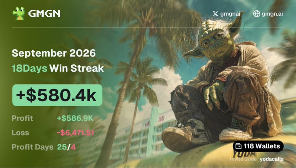 _yodacalls's tweet photo. +$580.4k in September

My best month in crypto since i started.

I'm a long way from where I started, and even farther from where I want to be

Ty https://t.co/DCQqAddw0l @gmgnapp001 @gmgnai 

Welcome Uptober! https://t.co/RkCXo8PXp9