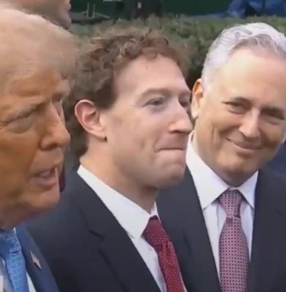 BoringBiz_'s tweet photo. This was the exact moment Zuckerberg realized that he will be a massive winner in the AI race

OpenAI and Anthropic were desperately asking for regulation because tokens are being commoditized by open source alternatives

The only option for them was to keep reducing token costs to compete. The only problem? They already made commitments for hundreds of billions in capex. 

At a certain price, the return on capital simply doesn’t make any sense

So they came to the realization that the only way to sustain their trillion dollar valuations was to either:

1. Become entrenched through regulation by preventing other models from gaining share

2. Fight up market and become vertically integrated by building platforms in the application layer

The second one is where Zuckerberg has a massive advantage vs both of the frontier model companies

He already has a massive user base with nearly a third of the entire world as monthly active users

He already has multiple platforms that are cash cows for his business, that also require very little capital investment each year

Meta could stop spending on their family of apps tomorrow and these platforms would still generate billions of free cash flow each year

In essence, he can subsidize losses on any AI platform, such as Muse, longer than any of his competitors can

This gives him time to simply just bleed out Anthropic and OpenAI, especially when it comes to the consumer facing application layer of AI

Trump refusing to give in to Dario and Sam’s requests is a massive win for Meta and Zuckerberg. That is why he can’t hold his smile here