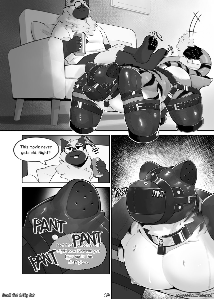 Kamyuelo's tweet photo. Small Cat &amp; Big Cat | page 10

All 22 pages (high-res) are available on my P

Thank you so much for your support😈💖 https://t.co/HYhF8PqRSb