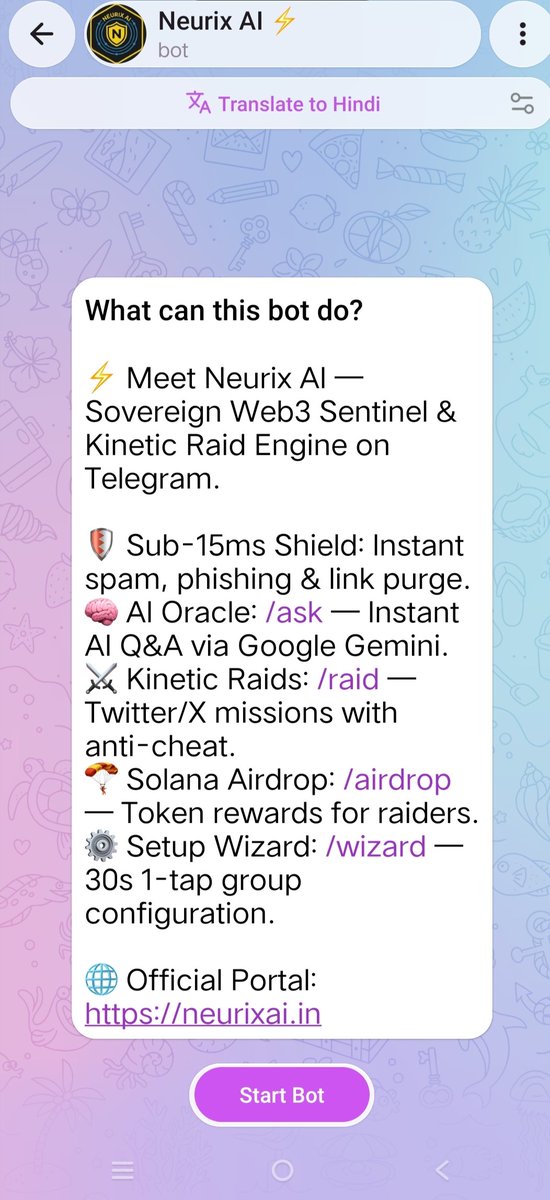 neurix_ai_bot's tweet photo. Managing a crypto Telegram in 2026? 

Meet Neurix AI v90.0 — 100% customizable for YOUR project: ⚡

• 1-Tap Copy CA
• Custom Welcome Msg
• Dynamic Project Portal
• AI Oracle (/ask)
• <15ms Spam Shield

Deploy free:
👉 https://t.co/X682NDUUpc

#Solana #Crypto https://t.co/hBqlK78rvZ