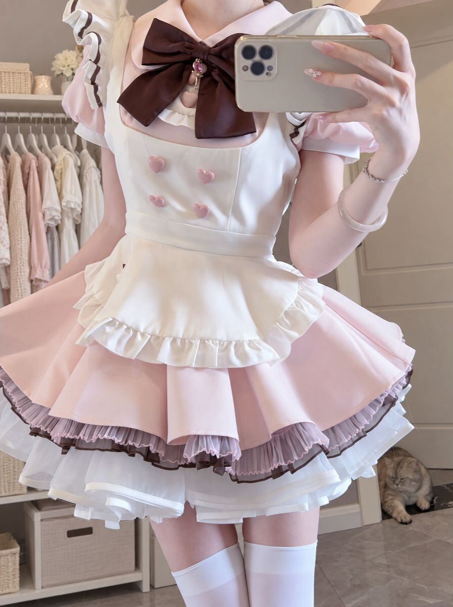 Maidens_Reve's tweet photo. 💕Maiden's Rêve プレゼントキャンペーン°˖✧
🎁ふわふわ苺ミルクフリルメイドワンピースセット🎁　💗アイテム詳細はリプ欄へ💗

🎀参加条件🎀
@Maidens_Reveをフォロー＆リポスト
締切：10/30
❣希望サイズをコメント／
引用リポストで当選率UP❣ https://t.co/g6rp5e7QYw
