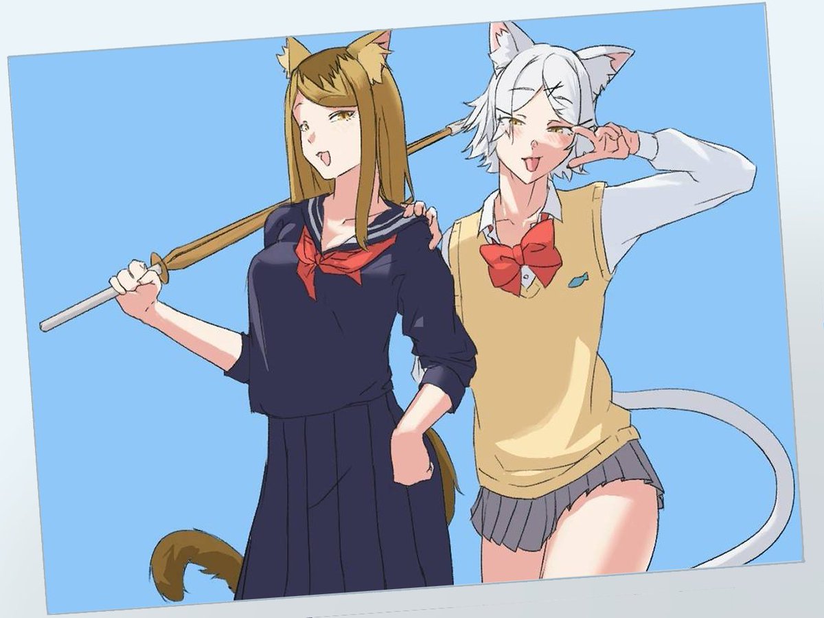 touhuhakuro's tweet photo. 西姉弟これで完成
スケバンなのは単純に似合うと思ったから！ https://t.co/2sUPCQlaxV