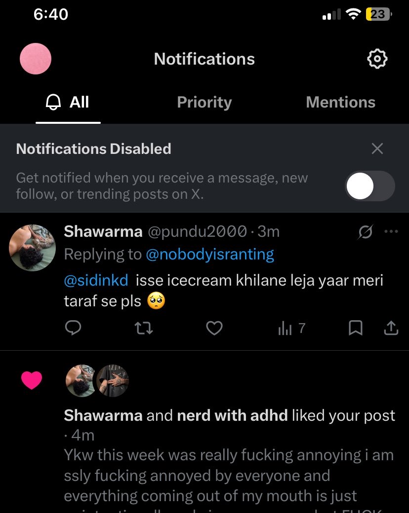 nobodyisranting's tweet photo. @pundu2000 @sidinkd He just likes my tweets man- sad https://t.co/2NxbOOo7rn