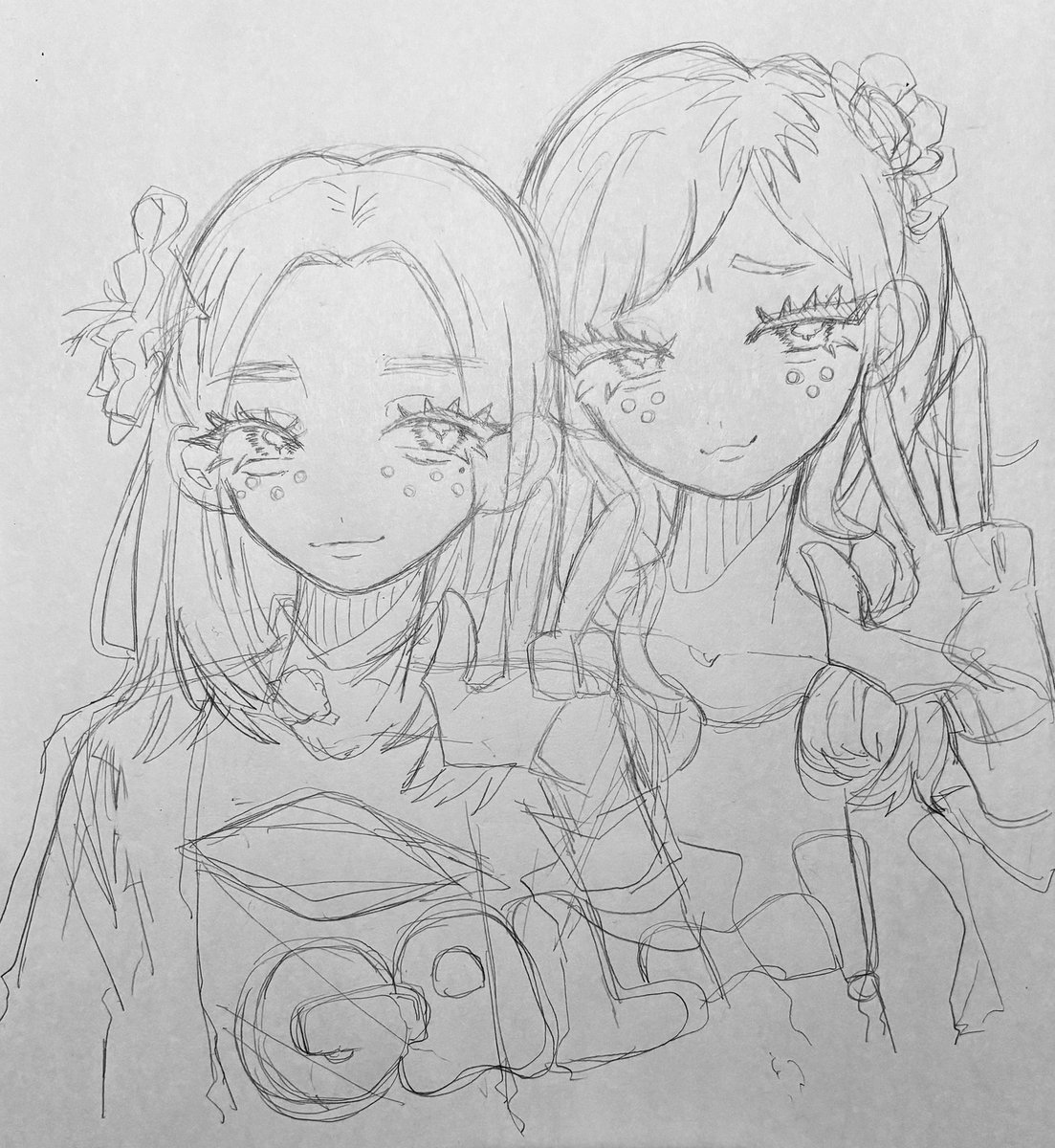 dbzi5v's tweet photo. wipを2枚抱えてるんですけど、顔を、、、見て欲しくて、、、🤦🏻‍♀️
#GON絵イム
#葉ちゅ絵 https://t.co/z50uovNOpy
