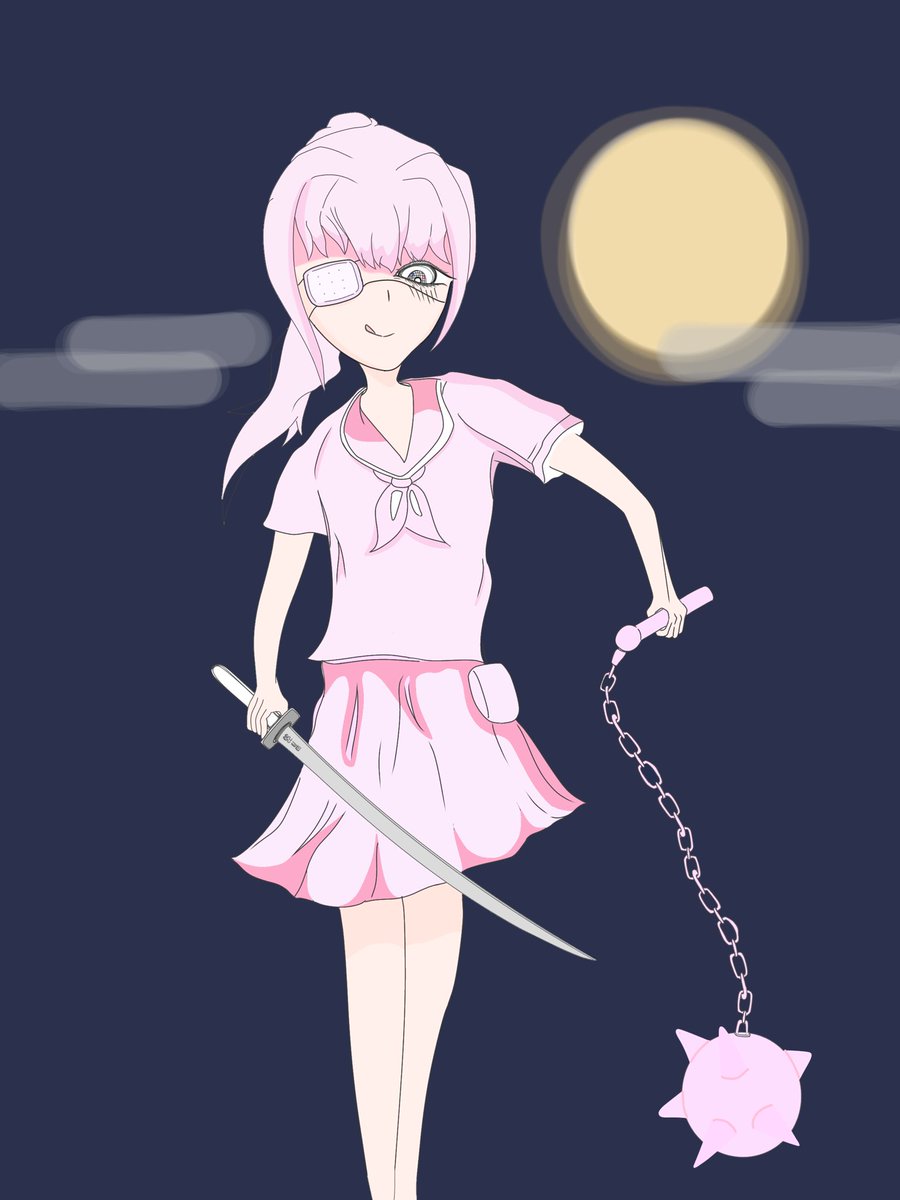 hikakakaNo2's tweet photo. 十五夜に投稿したかった脳天のぞみさん
#IyowaGirlsDraw https://t.co/FRDixItGl0