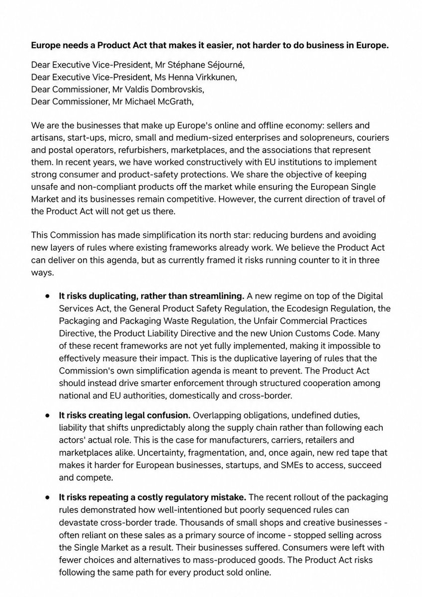 DigitalIre's tweet photo. DBI has joined 16 European industry associations in a joint letter on the forthcoming EU Product Act.

The letter calls for clear rules and a competitive Single Market that supports businesses.

Read more 👇 https://t.co/zHHEln4C9i