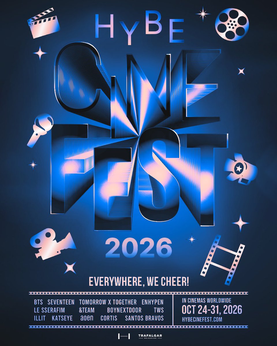 CGV_ID's tweet photo. YEAY! Coba spill kamu nonton yang mana? Yuk amanain tiketnya sekarang!😍

 HYBE CINE FEST 2026 resmi hadir di CGV selama seminggu penuh, menampilkan BTS, SEVENTEEN, TOMORROW X TOGETHER, ENHYPEN, LE SSERAFIM, &TEAM, BOYNEXTDOOR, TWS, ILLIT, KATSEYE, aoen, CORTIS, dan SANTOS BRAVOS!

BTS WORLD TOUR 'ARIRANG' IN BUENOS AIRES: LIVE VIEWING
📅 Minggu, 25 Oktober 2026
🕒 Showtime: 13:45 WIB & 17:30 WIB
🎟️ Mulai dari IDR 450K

BTS WORLD TOUR 'ARIRANG' IN SÃO PAULO: LIVE VIEWING
📅 Sabtu, 31 Oktober 2026
🕒 Showtime: 13:45 WIB & 17:30 WIB
🎟️ Mulai dari IDR 450K 

SEVENTEEN WORLD TOUR 'NEW_'
📅 24, 26–30 Oktober 2026
🎟️ IDR 100K

TXT WORLD TOUR 'ACT : TOMORROW'
📅 24, 26–30 Oktober 2026
🎟️ IDR 100K

ENHYPEN WORLD TOUR 'BLOOD SAGA'
📅 24, 26–30 Oktober 2026
🎟️ IDR 100K

HYBE CHEERING PARTY (2D & 3D)
📅 24–31 Oktober 2026
🎟️ IDR 100K

Lokasi tayang CGV:
1. Transmart Solo
2. Paris Van Java
3. Teras Kota
4. Aeon Mall JGC
5. Transmart Pekanbaru
6. Panakkukang Square
7. Vivo Sentul
8. Plaza Mulia
9. Grage City Mall
10. Central Park
11. Bekasi Cyber Park
12. Malang City Point
13. BG Junction
14. Pakuwon Mall Jogja
15. Depok Mall
16. Social Market
17. 23 Paskal Shopping Center
18. Grand Batam Mall
19. Grand Indonesia

Semua tiket bisa kamu beli sekarang! Amankan tiketmu melalui website dan aplikasi CGV!

#HYBECINEFEST2026 #HYBE #SemuaSerudiCGV