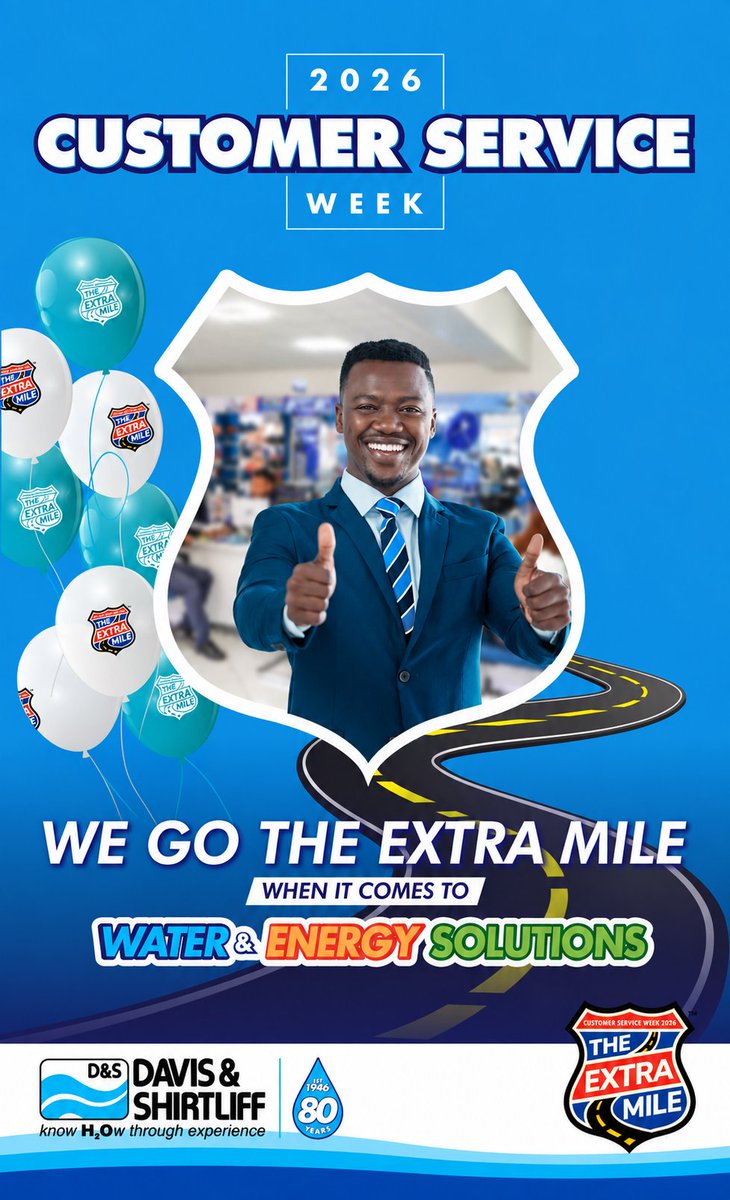 DavisShirtliff's tweet photo. Customer Service Week is coming next week! 

Davis &amp; Shirtliff invites customers to celebrate an engineer, team or project that went the extra mile. 

Customers can share testimonials in the comments or via DM, naming those involved.

#CustomerServiceWeek2026 #TheExtraMile https://t.co/IszXoczUQY