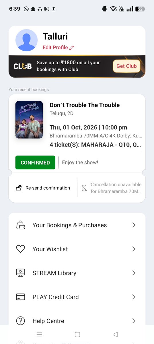 RoMBSai's tweet photo. Booked premiers babu💝
#DontTroubleTheTrouble https://t.co/HgcDzXxR4j