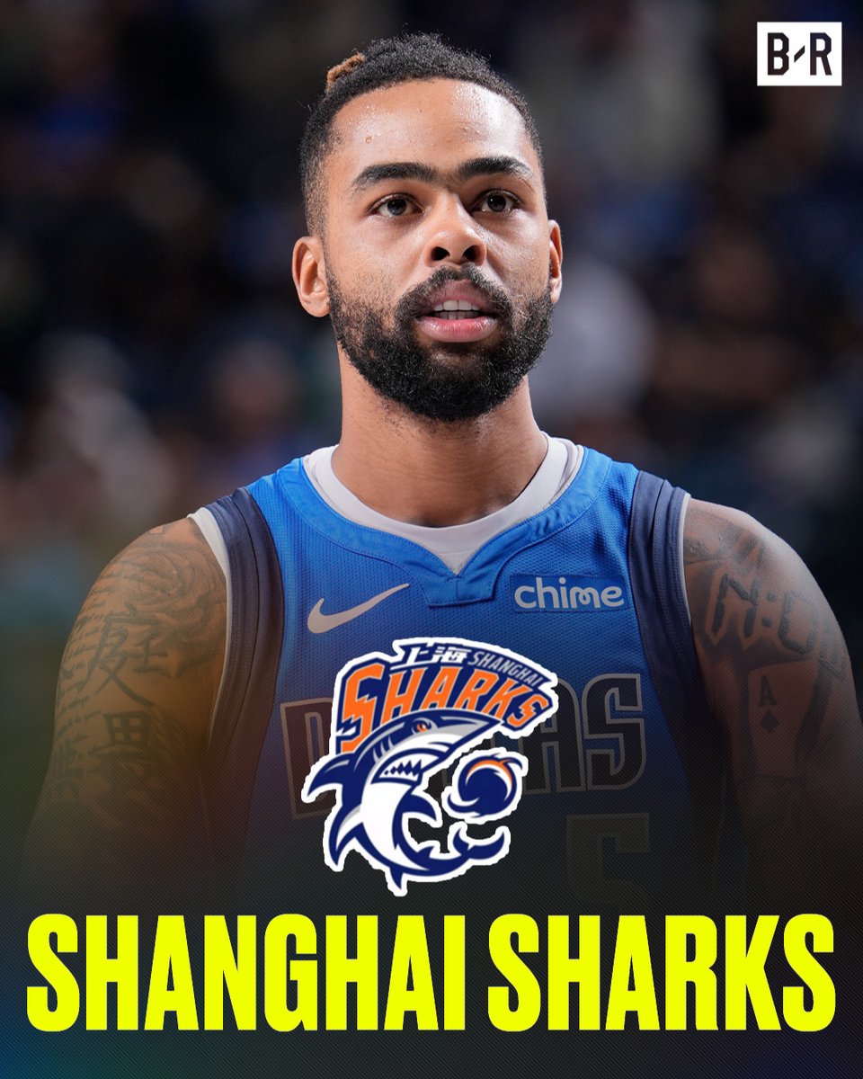 BleacherReport's tweet photo. 🚨 D'Angelo Russell has reportedly agreed to a deal with the Shanghai Sharks of the Chinese Basketball Association

DLoading, 30, was a free agent after being released by the Grizzlies https://t.co/0Rg7D70wj7