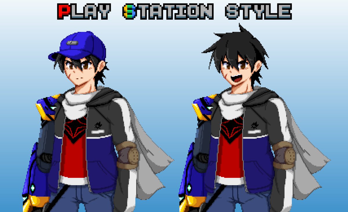 Jesse_JAT's tweet photo. [STREAM'S OVER]
Welp, finally done working on 3 Pixel Art PNG Model. That was a lot of work, especially with the final style one. I will gonna make it to a GIF to animate the Model

Also Thank @shenj25 for the raid!
And we raided @phaego before we end the stream https://t.co/qiz512MunX