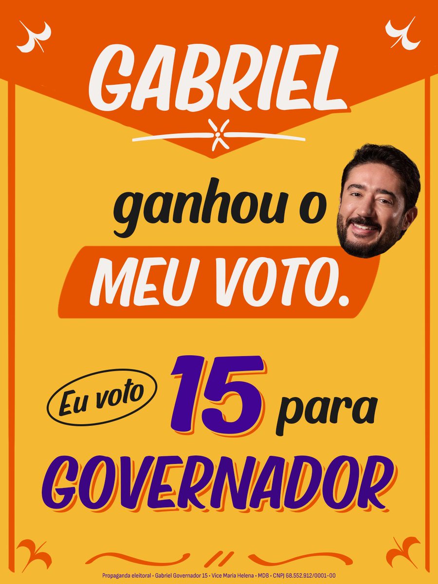 oGabrielAzevedo's tweet photo. Quem já decidiu, compartilha! Minas Gerais tem opção. E quem já escolheu pode fazer essa opção chegar em quem ainda está decidindo. Bora ganhar essa eleição? Dia 4 de outubro: o nome é Gabriel, o número é 15! https://t.co/r1W0pRZgMi
