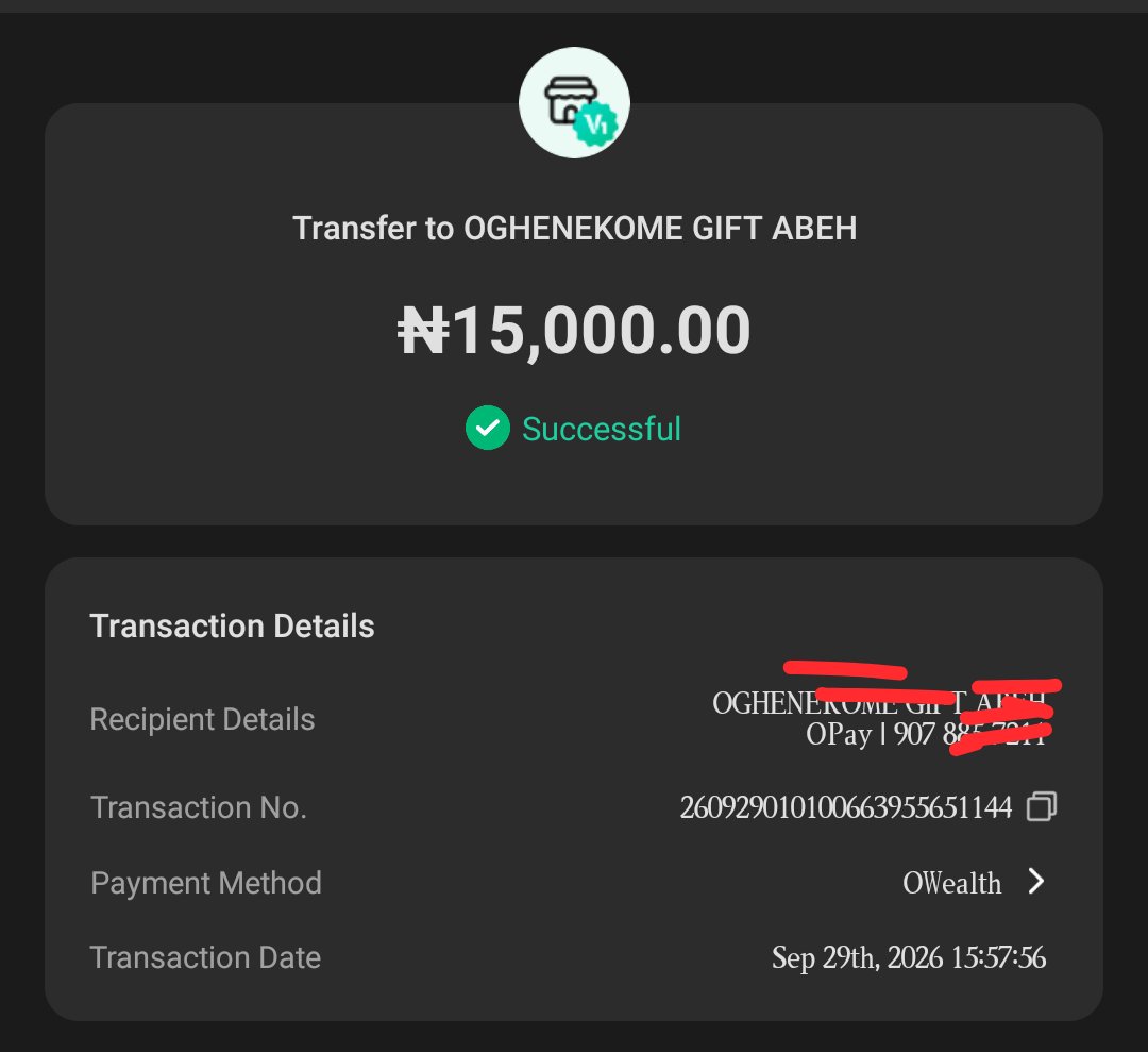 Timiini's tweet photo. @OPay_NG I made a transfer yesterday. My OPay account was debited and the recipient received an alert, but the funds are not reflecting in the recipient's account. Please trace the transaction using the transaction reference. https://t.co/reZmENDOnd