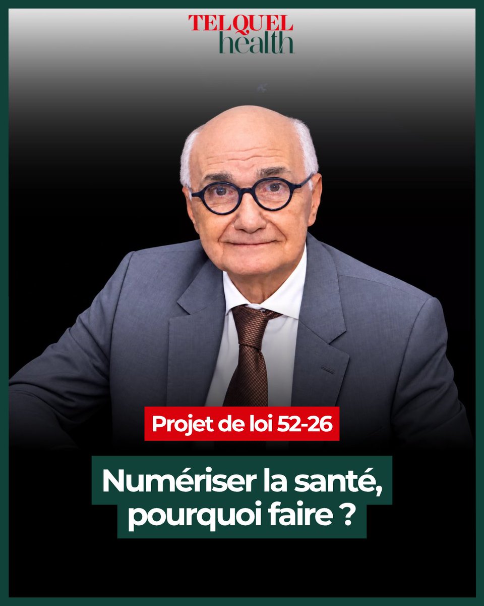 TelQuelHealth's tweet photo. Le numérique deviendra obligatoire dans le système de santé marocain. Mais numériser n'a jamais suffi à soigner mieux. Tribune du Dr Najib Diouri, expert en économie de santé et directeur associé à Alium Santé Maroc.

🔗https://t.co/cUPs1jrUss https://t.co/d4dwmKWjMk
