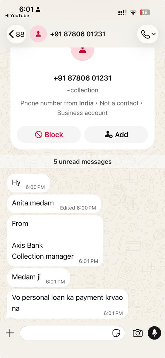 AdvAyushiLP's tweet photo. Your recovery agents are repeatedly calling and messaging me, causing pressure &amp; disturbance to my #mentalpeace. They have even made unauthorized visit to my home. This needs to stop, and let this be handled in #legal limits.

@RBI 
@RBIsays 
@AxisBank 
@AxisBankSupport https://t.co/rGsZinHFWX
