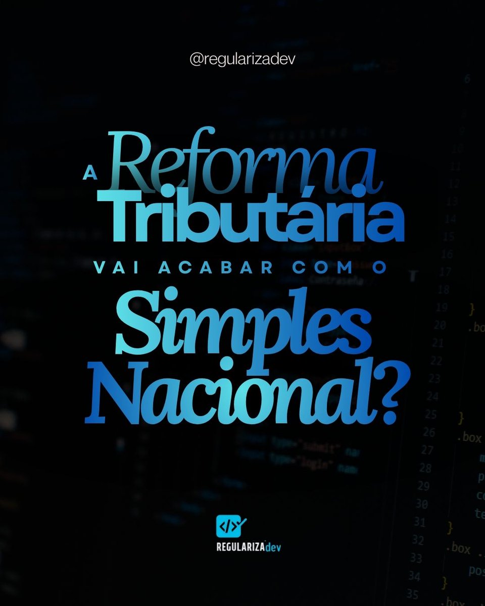 regularizadev's tweet photo. O Simples Nacional não vai acabar. O regime está passando por adaptações para incorporar o IBS e a CBS. Para o Dev PJ, entender essas mudanças é mais importante do que entrar em pânico. O próximo passo é saber como elas podem afetar o seu CNPJ. 💻 https://t.co/DkPU3iuceC