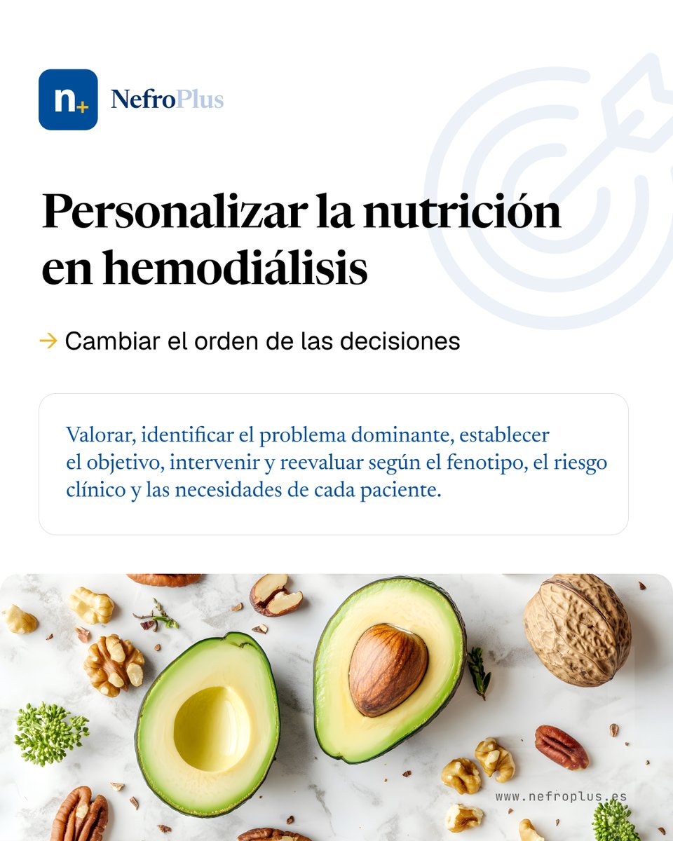 nefroaldia's tweet photo. Personalizar la nutrición en hemodiálisis no significa simplemente restringir menos.

Significa cambiar el orden de las decisiones.

José Francisco Rojas-Pérez propone partir del problema predominante de cada paciente antes de decidir cómo intervenir.

@SENefrologia https://t.co/K7o1h3PFeQ