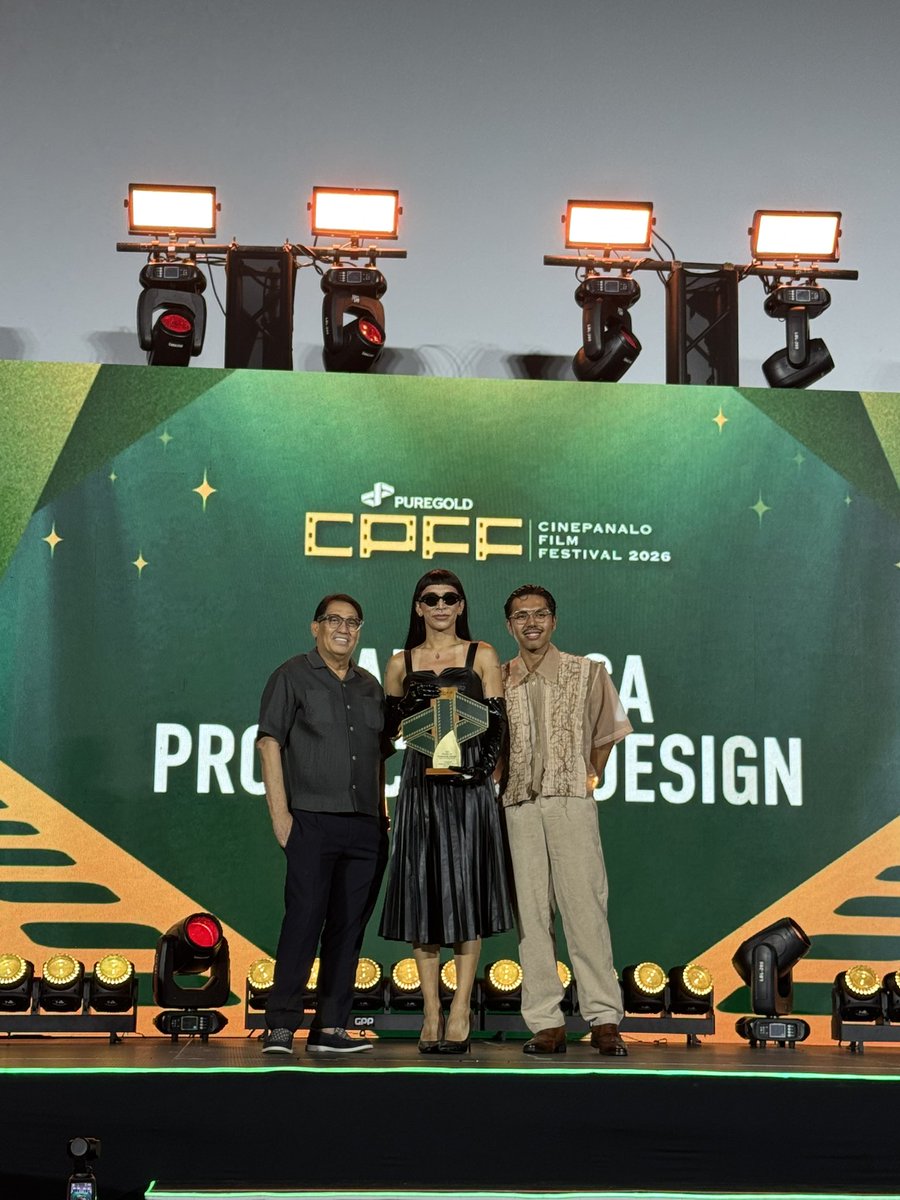 Puregold_PH's tweet photo. It was a different world! Congratulations Multwoh (Patay na Patay Sa'yo)” - Rodrigo Ricio for bagging the Panalo sa Production Design! 🎨

#PuregoldCinePanalo2026 #PanaloSaHusay #AlwaysPanalo https://t.co/k3cigR0mQc