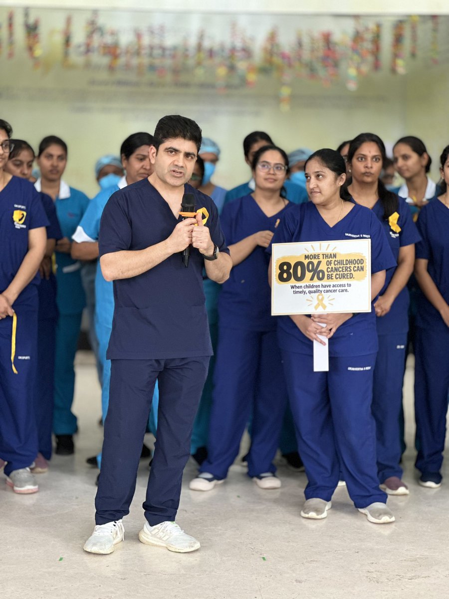 DrSunilBhat's tweet photo. ๐๏ธ Dancing for hope, courage and every child this Childhood Cancer Awareness Month.
We danced for children undergoing treatment, survivors and their familiesโand for a future beyond cancer. ๐
#ChildhoodCancerAwarenessMonth #GoGold #PediatricOncology #Hope #NarayanaHealth https://t.co/h6dsGBygSo