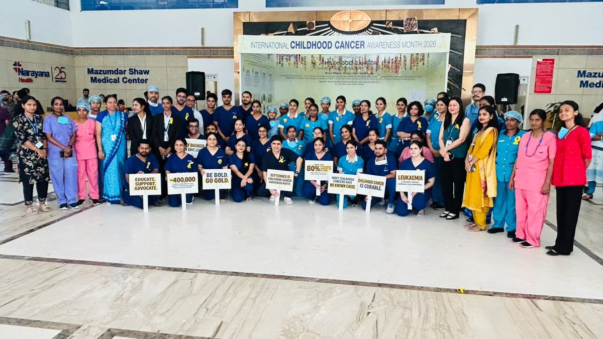 DrSunilBhat's tweet photo. ๐๏ธ Dancing for hope, courage and every child this Childhood Cancer Awareness Month.
We danced for children undergoing treatment, survivors and their familiesโand for a future beyond cancer. ๐
#ChildhoodCancerAwarenessMonth #GoGold #PediatricOncology #Hope #NarayanaHealth https://t.co/h6dsGBygSo