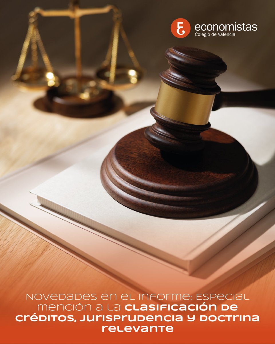 COEV_COM's tweet photo. ⚖️ Novedades en el informe concursal.
Clasificación de créditos, crédito público, reestructuración, exoneración del pasivo y jurisprudencia relevante.
📅 21 y 28/10 | 16:30-18:30 h
📍 Presencial + streaming
#COEV #DerechoConcursal #Economistas #Formación https://t.co/lrzxEuyYpS